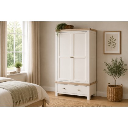 Windsor Country Oak Painted Double Wardrobe Windsor Country Oak Painted Double Wardrobe