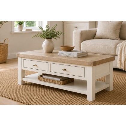 Windsor Country Oak Painted Storage Coffee Table