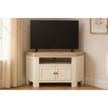 Windsor Country Oak Painted Corner TV Unit