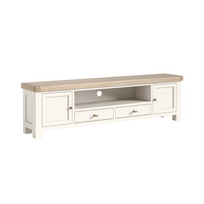 Windsor Country Oak Painted 210cm Large TV Unit