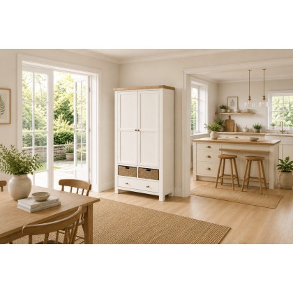 Windsor Country Oak Painted Kitchen Larder Unit Windsor Country Oak Painted Kitchen Larder Unit