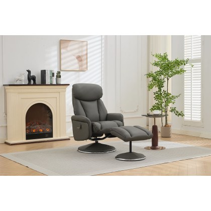 Sahara Full Leather & Fabric Swivel Chair & Stool Sahara Full Leather & Fabric Swivel Chair & Stool