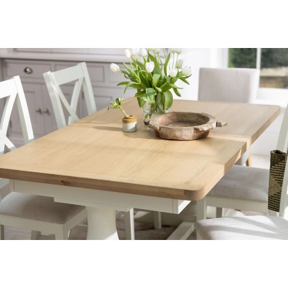 Burford Painted Oak 160-200cm Ext Pedestal Dining Table