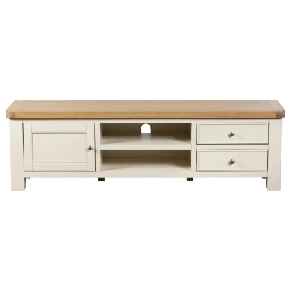 Burford Painted Oak Large TV Unit Burford Painted Oak Large TV Unit