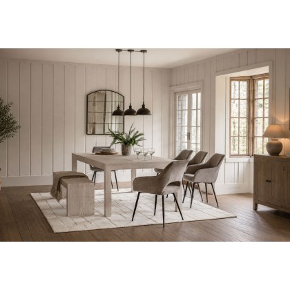 Gallery Direct Iowa Dining Table Whitewash 2000x1000x750mm