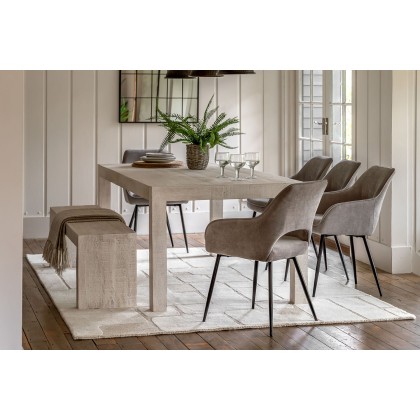 Gallery Direct Iowa Dining Table Whitewash 2000x1000x750mm