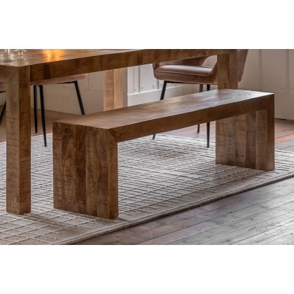Gallery Direct Iowa Dining Bench Natural 1600x360x450mm