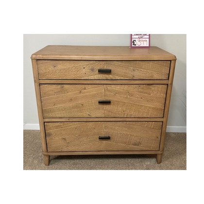 Ex-Display St Austell - Baker Jude Reclaimed Wood 3 Drawer Chest of Drawers