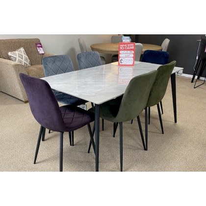 Ex-Display St Austell - Ivy 1.6m Dining Table + 6x Chairs