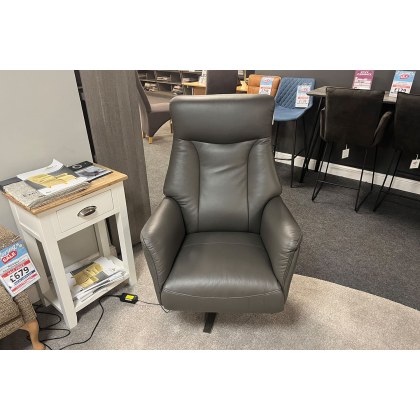 Ex-Display Redruth - Houston Swivel Recliner Leather Chair