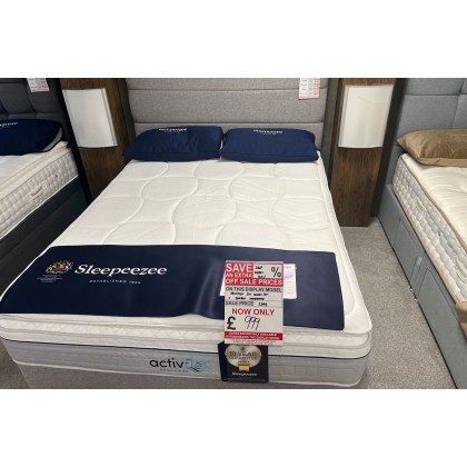 Ex-Display Redruth - Sleepeezee Actiflex King Size Divan Bed + Bluebell Headboard