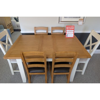Ex-Display Newquay - Cotswold Extending Table and 6 Mismatched Chairs Ex-Display Newquay - Cotswold Extending Table and 6 Mismatched Chairs