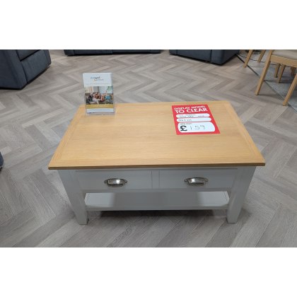 Ex-Display Newquay - Nebraska Coffee Table Painted White Ex-Display Newquay - Nebraska Coffee Table Painted White