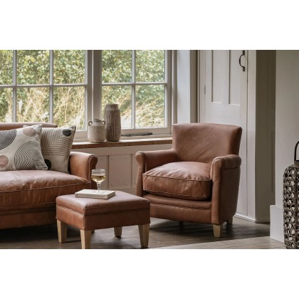 Gallery Direct Mr. Paddington Chair in Vintage Brown Leather Gallery Direct Mr. Paddington Chair in Vintage Brown Leather