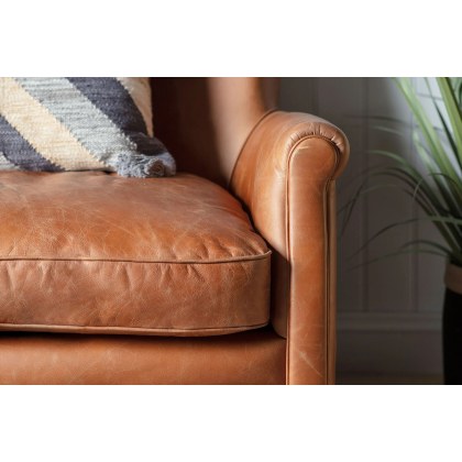 Gallery Direct Mr. Paddington Sofa in Vintage Brown Leather Gallery Direct Mr. Paddington Sofa in Vintage Brown Leather