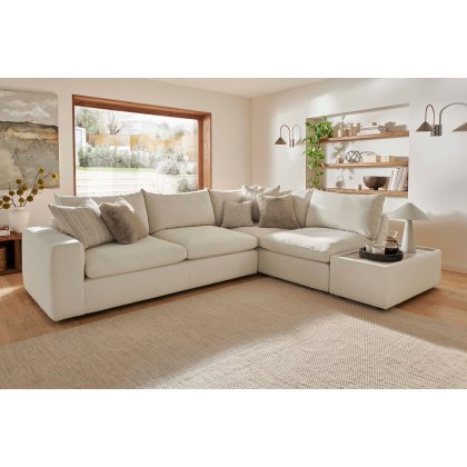 Toronto Fabric Large Corner Sofa Group with Wooden Stool Toronto Fabric Large Corner Sofa Group with Wooden Stool