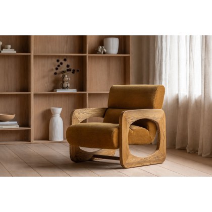 Gallery Direct Marco Armchair in Verona Golden Gallery Direct Marco Armchair in Verona Golden