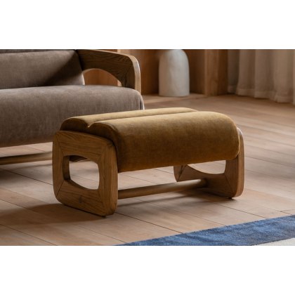 Gallery Direct Marco Footstool in Verona Golden Gallery Direct Marco Footstool in Verona Golden