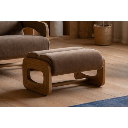 Gallery Direct Marco Footstool in Verona Sepia Gallery Direct Marco Footstool in Verona Sepia