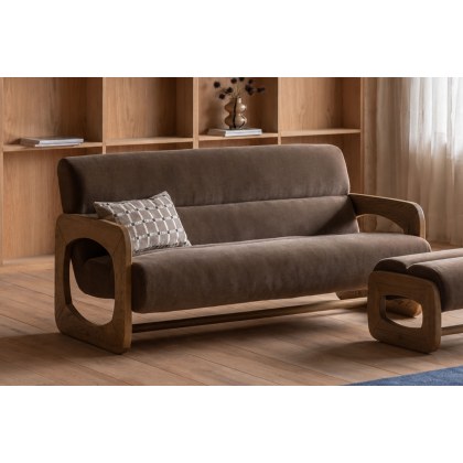 Gallery Direct Marco 3 Seater Sofa in Verona Sepia Gallery Direct Marco 3 Seater Sofa in Verona Sepia