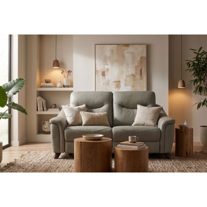 G Plan Olivia Leather Small Sofa with Heat, Lumbar and Headrest Functions G Plan Olivia Leather Small Sofa with Heat, Lumbar and Headrest Functions
