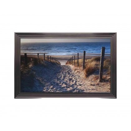 Path to Beach Print With Metallic Frame