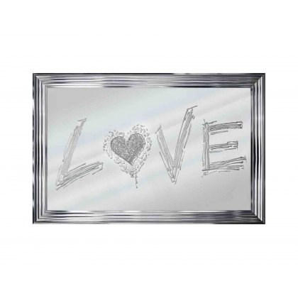Love Mirror Picture With Chrome Frame