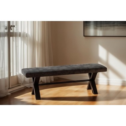 Forge Stone Effect 180 Upholstered Bench