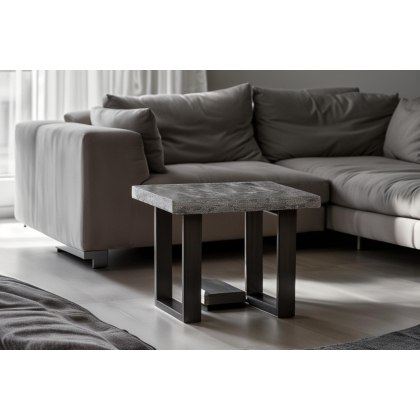 Forge Stone Effect Lamp Table
