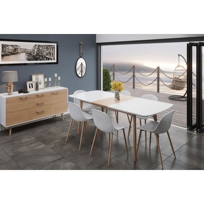 Princeton High Gloss White Large Sideboard