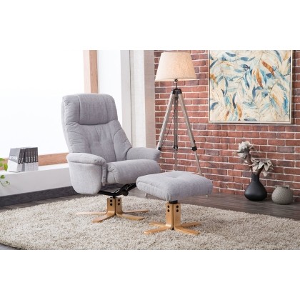 Dublin Swivel Recliner Chair and Stool
