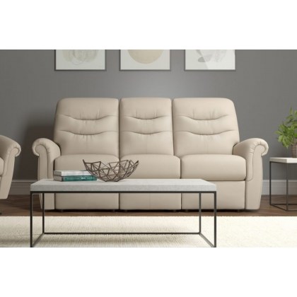 G Plan Holmes Leather 3 Seater Sofa