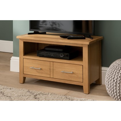 Chester Oak Small TV Unit 80cm Wide