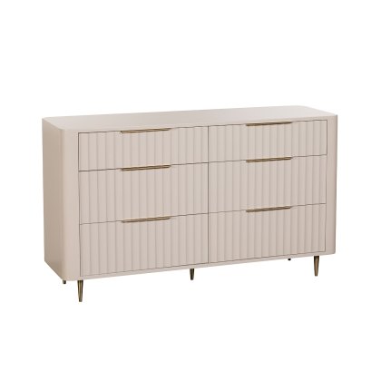 Lily Painted Mahogany 6 Drawer Wide Chest of Drawers