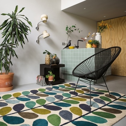 Orla Kiely Multi Stem Kingfisher Rug Orla Kiely Multi Stem Kingfisher Rug