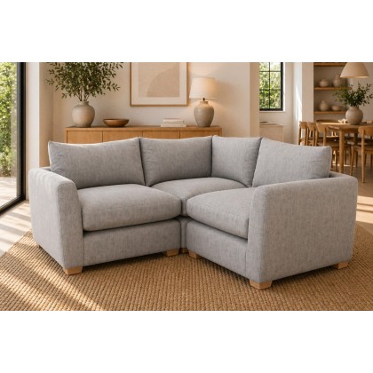 Metz Small 3 Seater Sectional Corner Sofa