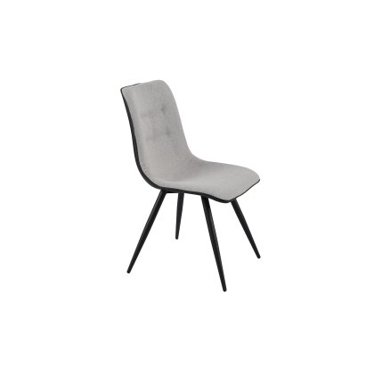 Caira Set of 6 Upholstered Dining Chairs in Grey
