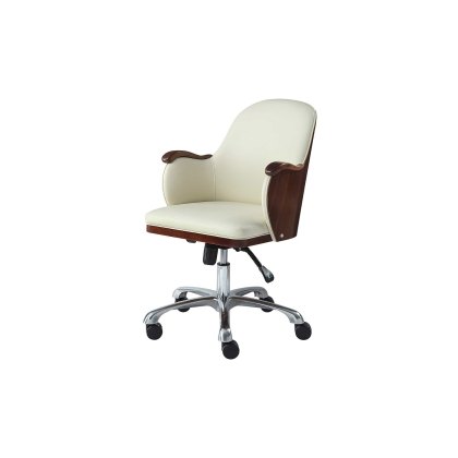 San Francisco Executive Chair - Walnut Cream