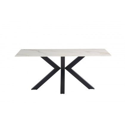 Cleveland Sintered Stone X-Frame 1.8m Dining Table with Kass Gold Top Cleveland Sintered Stone X-Frame 1.8m Dining Table with Kass Gold Top