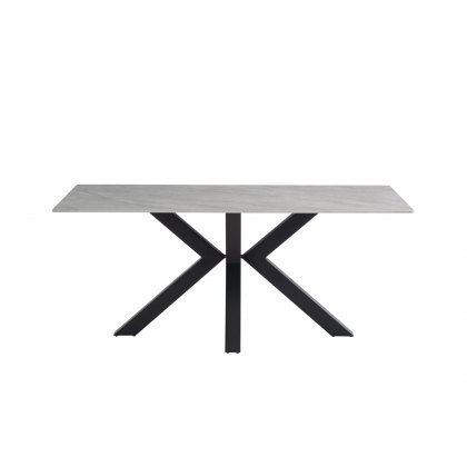 Cleveland Sintered Stone X-Frame 1.8m Dining Table with Rebecca Grey Top Cleveland Sintered Stone X-Frame 1.8m Dining Table with Rebecca Grey Top