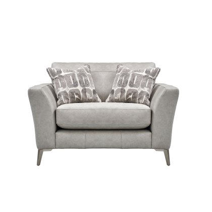 Falmouth Leather Hide Cuddler Sofa