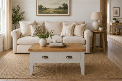 Cotswold Grey Painted Oak Coffee Table