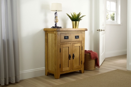 Cotswold Rustic Oak Mini Sideboard 70cm Wide