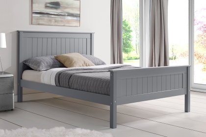 Taurean Wood Bed in Grey