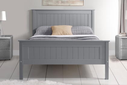 Taurean Wood Bed in Grey