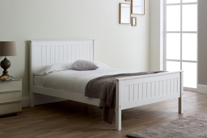 Taurean Wood Bed in White