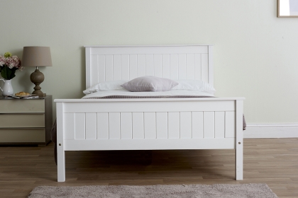 Taurean Wood Bed in White