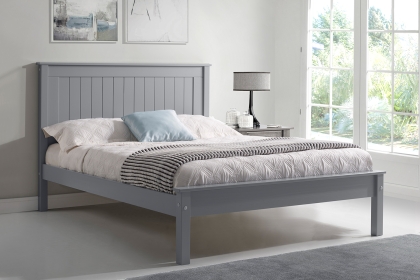 Taurean Low Footend Wood Bed in Grey