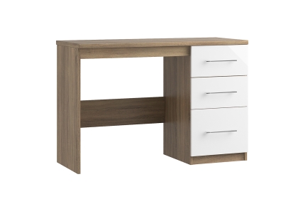 Calgary High-Gloss Single Pedestal Dressing Table