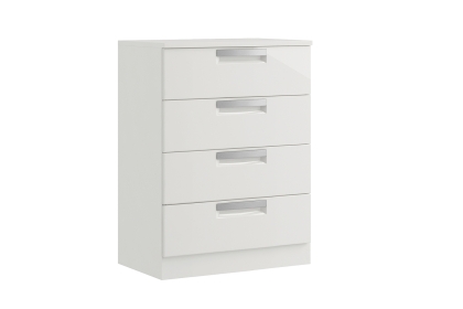 Milly High-Gloss 4 Drawer Midi Chest of Drawers